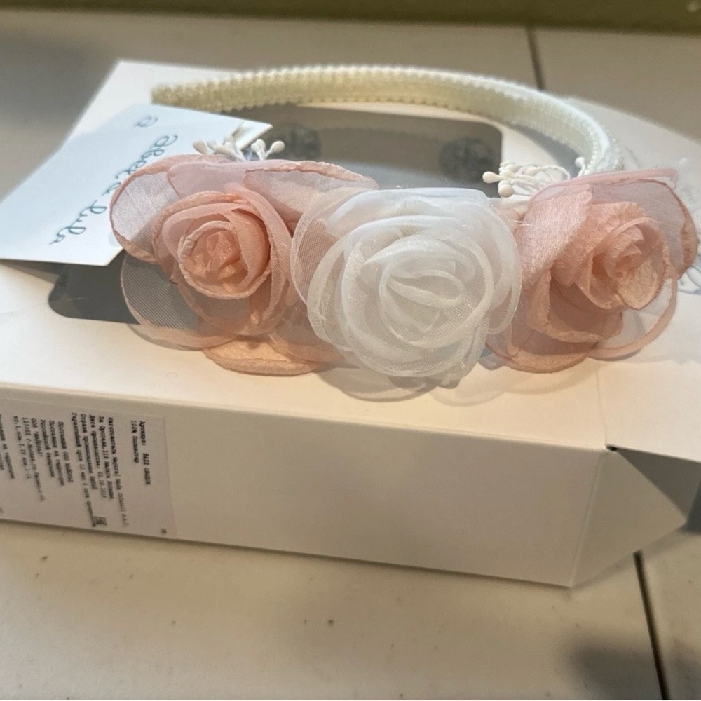 ABEL & LULA Brand New Pink and White Floral Headband